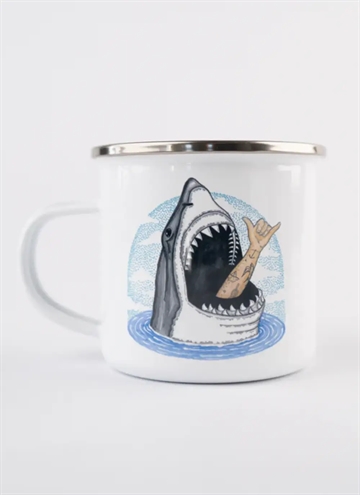 Lakor Shark Shaka Emaljmugg